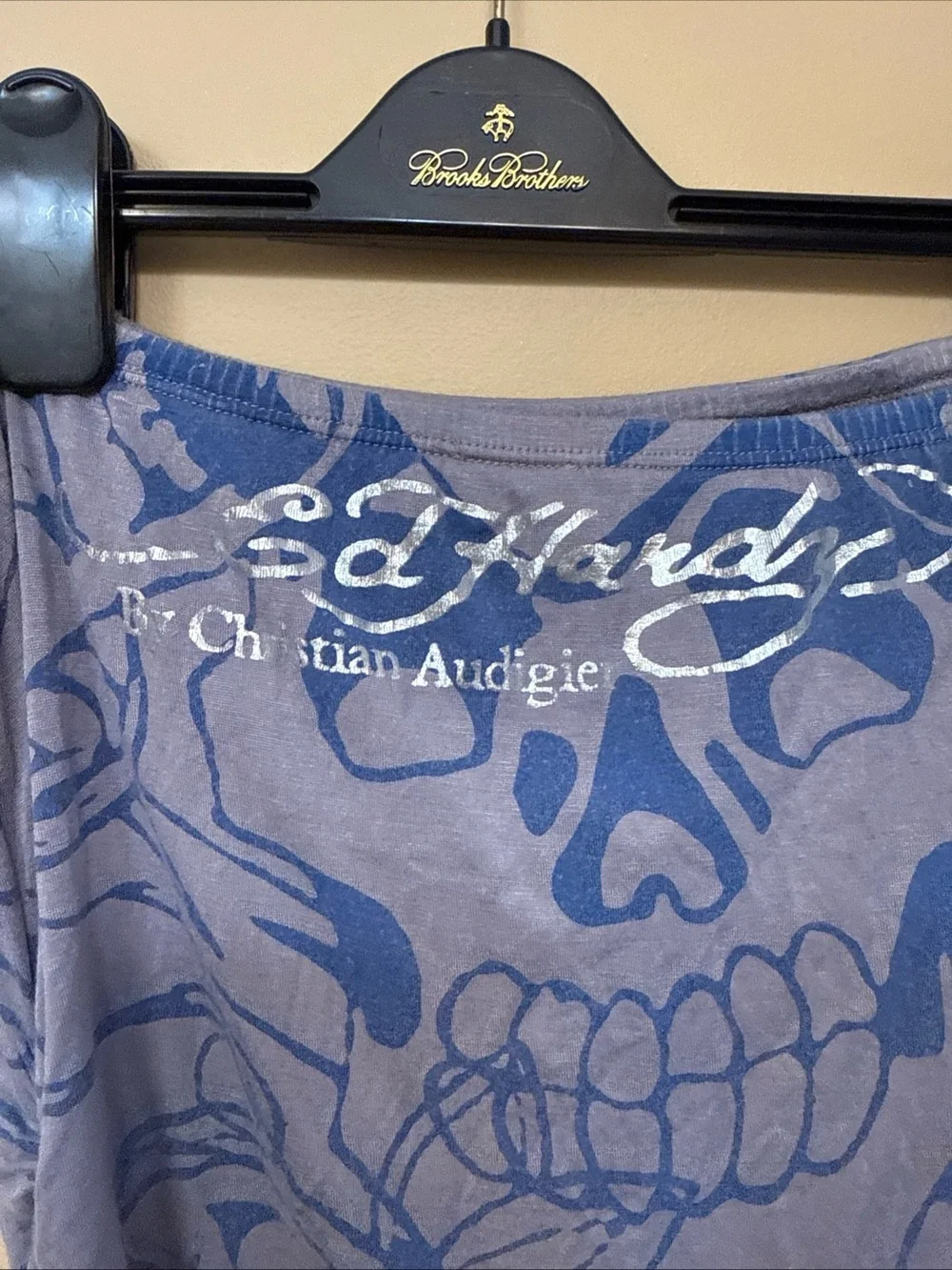 Ed Hardy Light Blue Strapless Graphic Dress - Picture 8 of 10